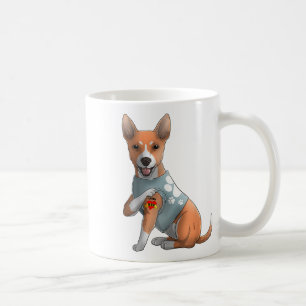 Basenji I Love Mom Tattoo Dog Shirt Funny Mothers Coffee Mug