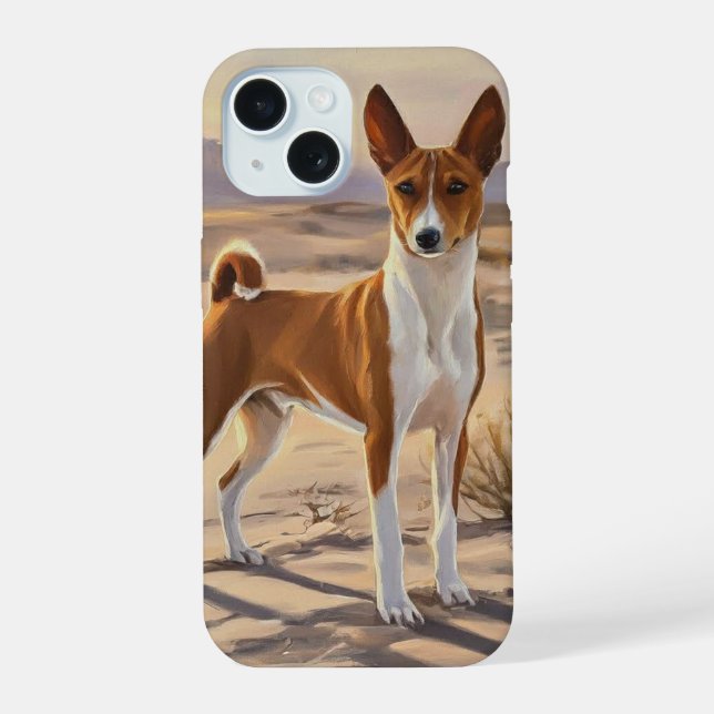 Basenji iPhone 15 Case (Back)