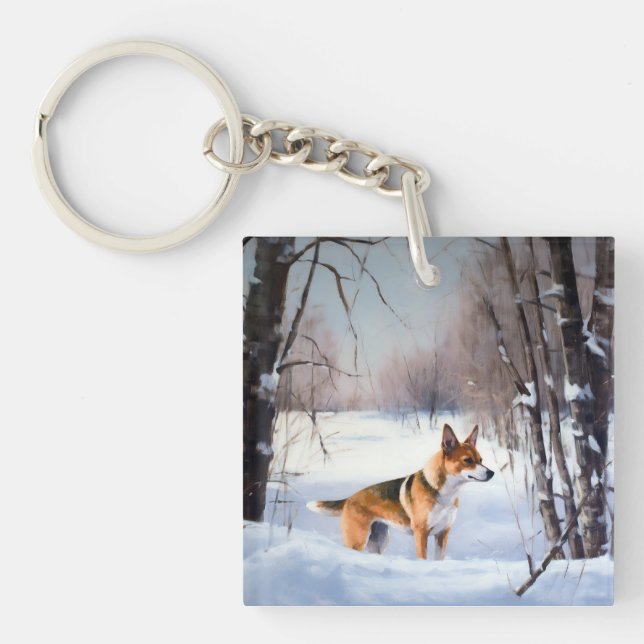 Basenji Laisser neiger Noël (Devant)