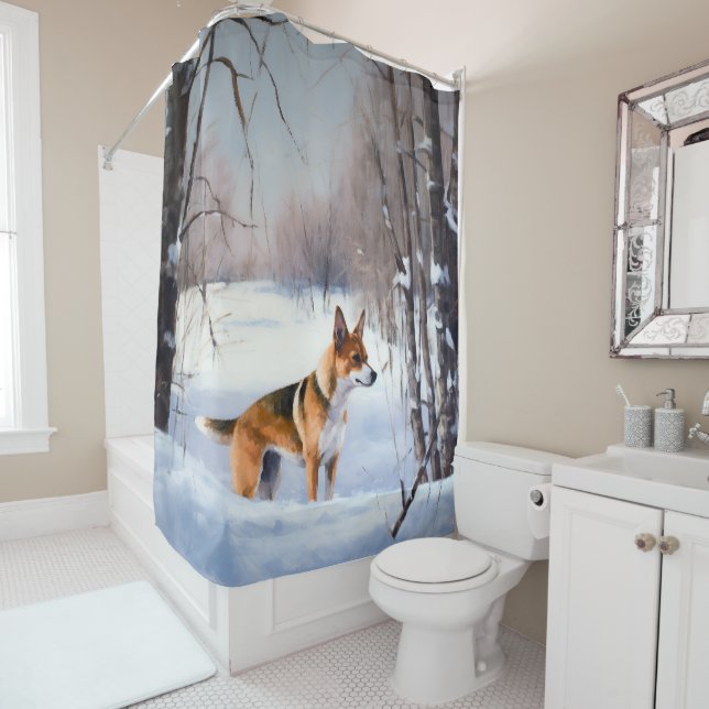 Basenji Let It Snow Christmas  (In Situ)
