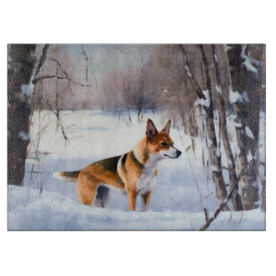 Basenji Let It Snow Christmas  Cutting Board