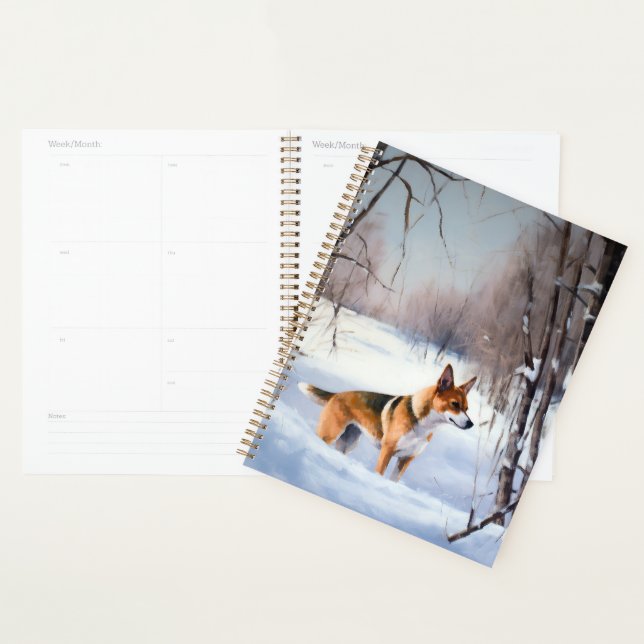 Basenji Let It Snow Christmas  Planner (Display)