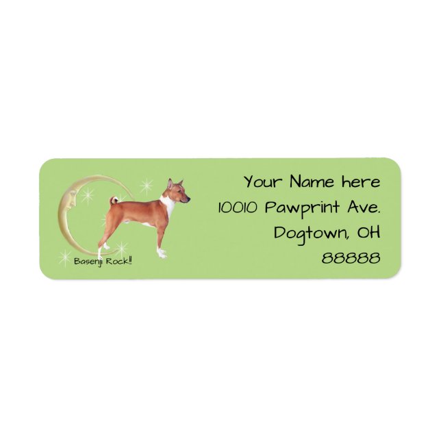Basenji, Moon and Stars (Front)