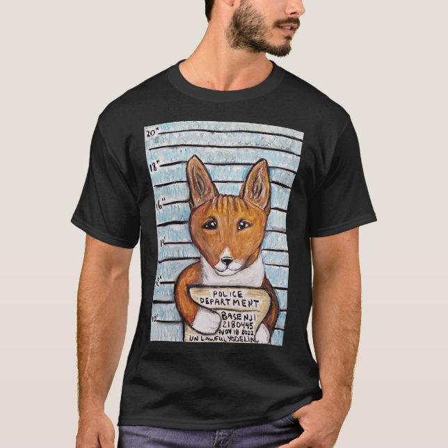 Basenji Mugshot T-Shirt (Front)