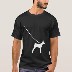 Basenji on a Leash Dog Mom Dad Pet Cute Puppy T-Shirt