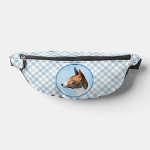 Basenji Painting Chestnut Red Brindle Cute Dog Art Fanny Pack