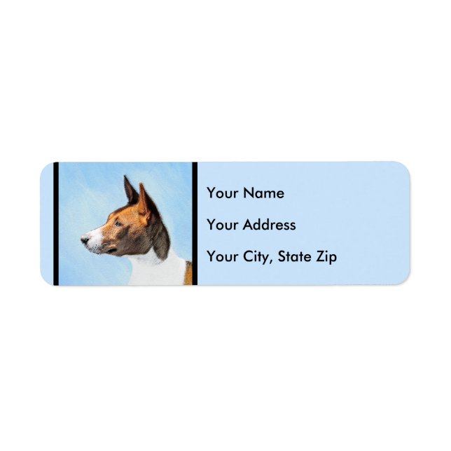 Basenji Painting - Cute Original Art (Front)