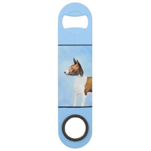 Basenji Painting - Cute Original Art Bar Key