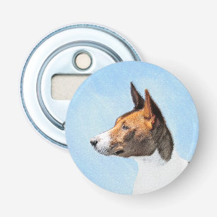 Basenji Painting - Cute Original Art Bottle Opener