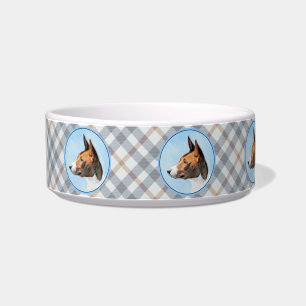 Basenji Painting - Cute Original Art Bowl