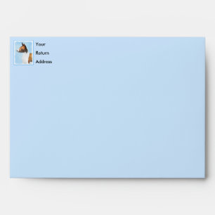 Basenji Painting - Cute Original Art Envelope