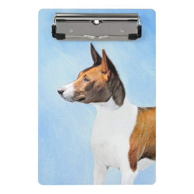 Basenji Painting - Cute Original Art Mini Clipboard (Front)