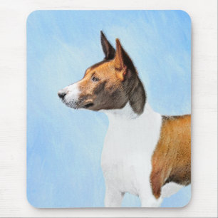 Basenji Painting - Cute Original Art Mouse Pad