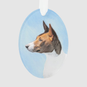 Basenji Painting - Cute Original Art Ornament