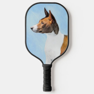 Basenji Painting - Cute Original Art Pickleball Pa Paddle