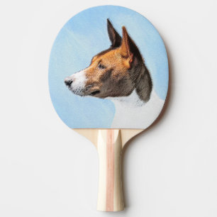 Basenji Painting - Cute Original Art Ping Pong Paddle