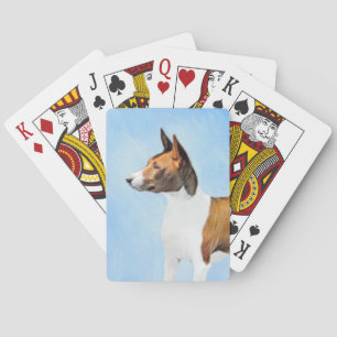 Basenji Painting - Cute Original Art Playing Cards