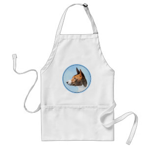 Basenji Painting - Cute Original Art Standard Apron