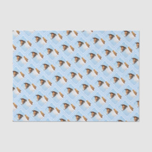 Basenji Painting - Cute Original Art Tissue Paper