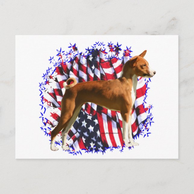 Basenji Patriot Postcard (Front)