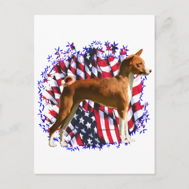 Basenji Patriot Postcard (Front)