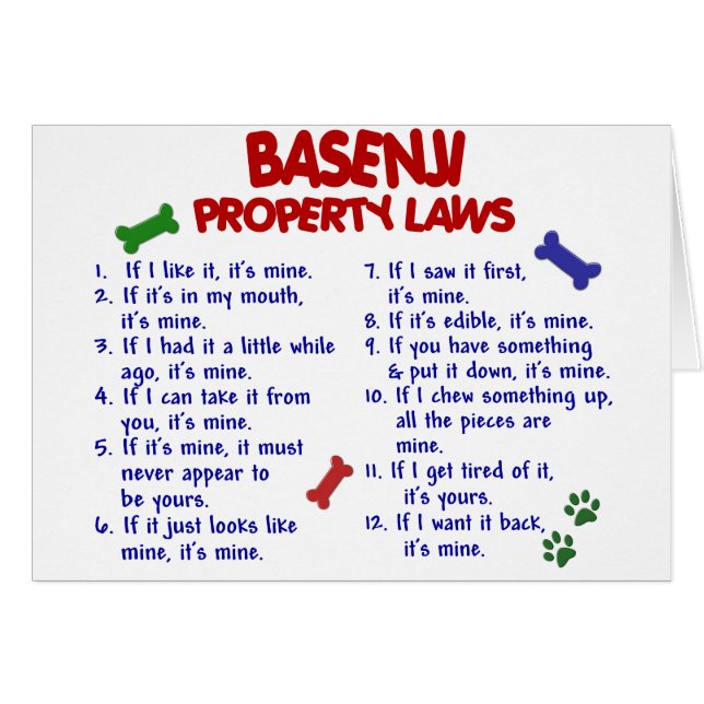 BASENJI Property Laws 2 (Front Horizontal)