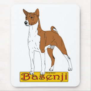 Basenji - Red Mouse Pad