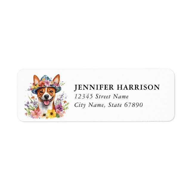 Basenji Return Address Label (Front)