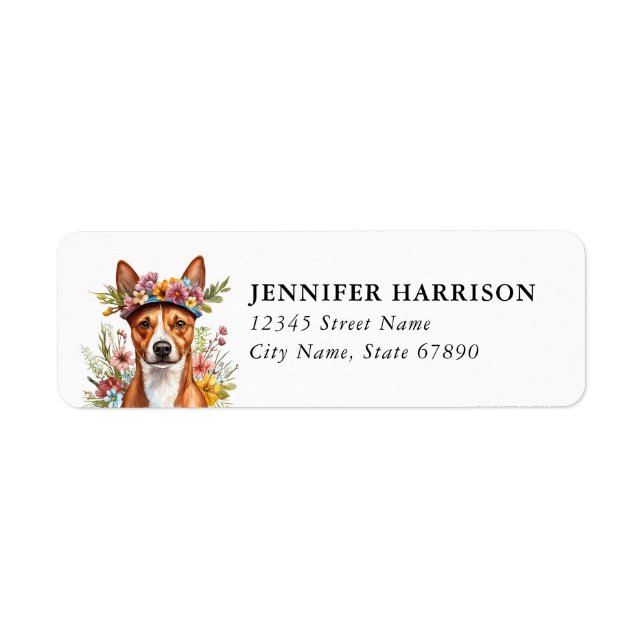 Basenji Return Address Label (Front)