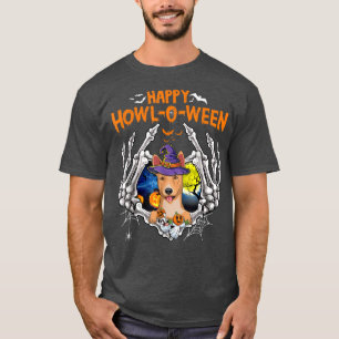 Basenji Skeleton Heart Happy Howl-o-ween Costume T T-Shirt