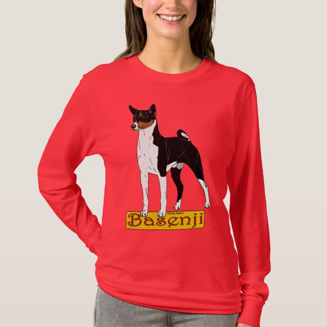 Basenji Tri-coloured T-Shirt (Front)