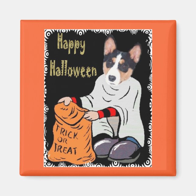 Basenji Trick Or Treat Magnet (Front)