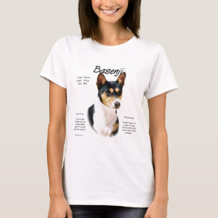 Basenji (tricolor) History Design T-Shirt