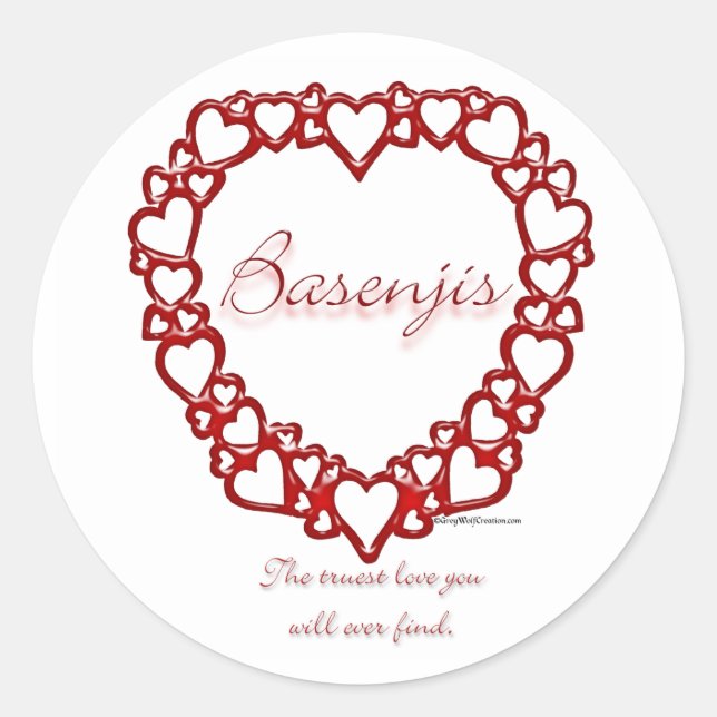 Basenji True Love - Sticker (Front)