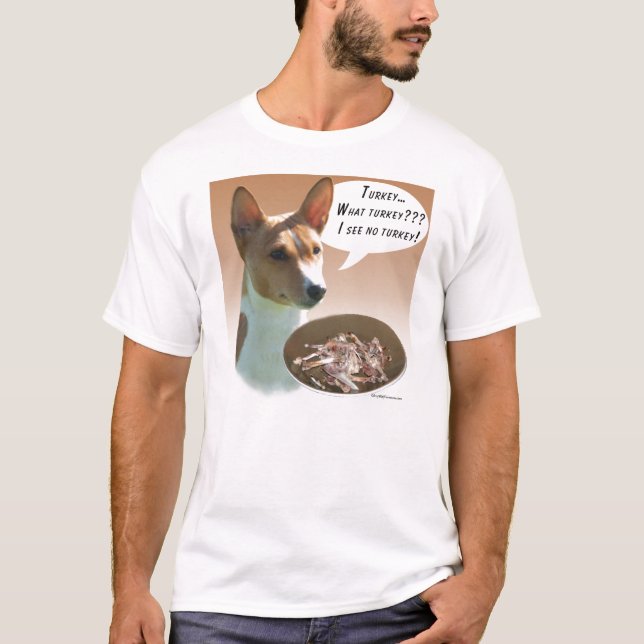 Basenji Turkey T-Shirt (Front)