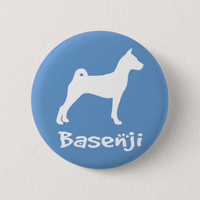 Basenji w/ Cool Text (in white) 2 Inch Round Button (Front)