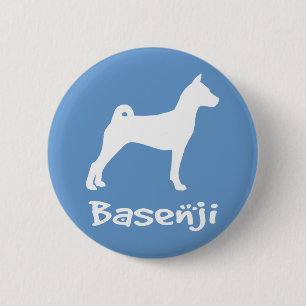 Basenji w/ Cool Text (in white) 2 Inch Round Button