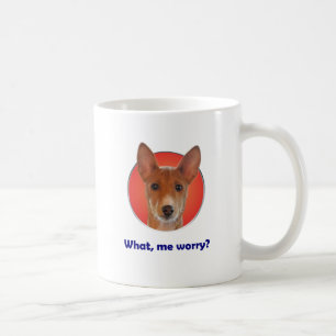 Basenji worry coffee mug
