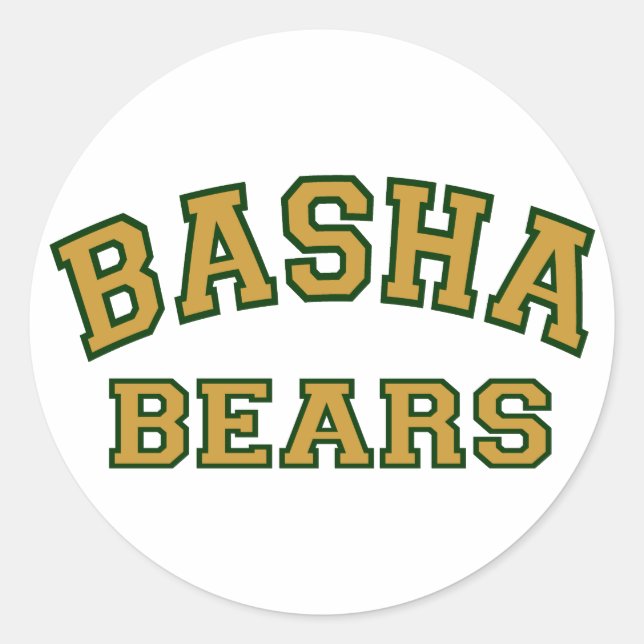 Basha Bears Classic Round Sticker (Front)
