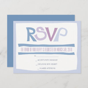 BASHERT Jewish Wedding Invitation Reply Card