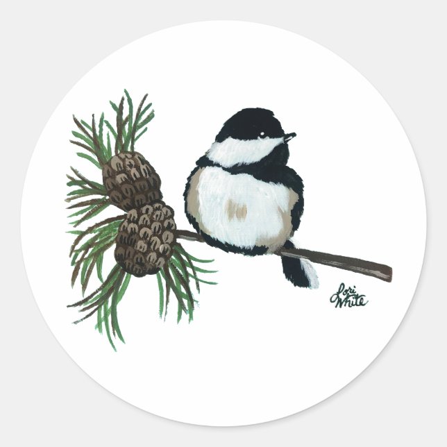 Bashful Chickadee, Sticker (Front)