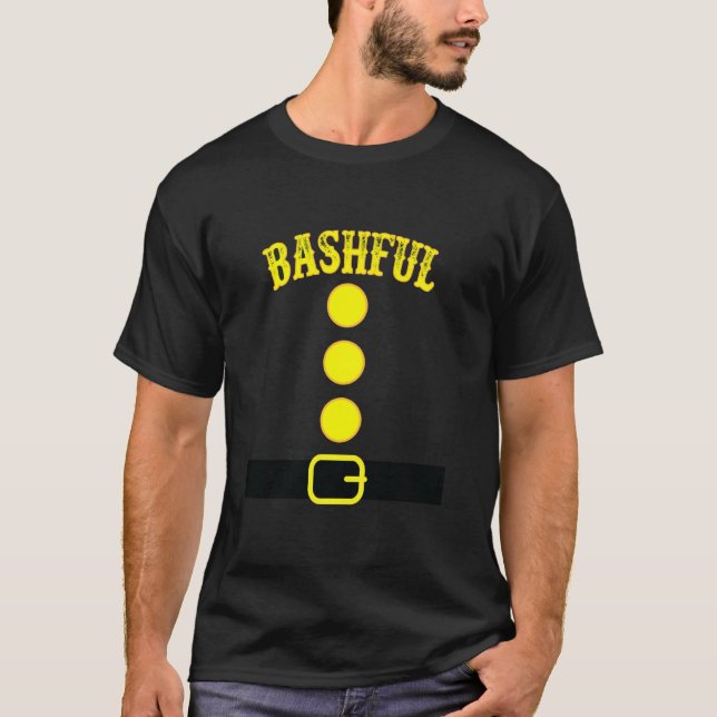 Bashful Dwarf Funny Halloween Costume Matching Bas T-Shirt (Front)