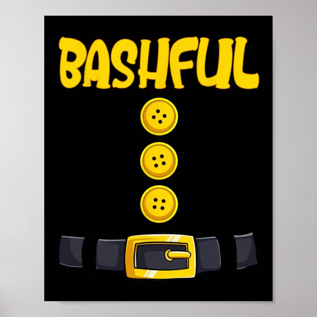 Bashful Halloween Dwarf Costume Colour Matching  Poster (Front)