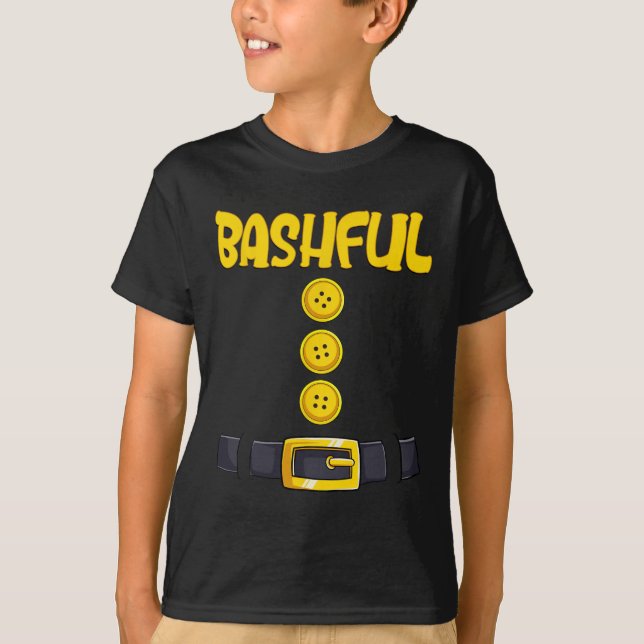 Bashful Halloween Dwarf Costume Colour Matching  T-Shirt (Front)