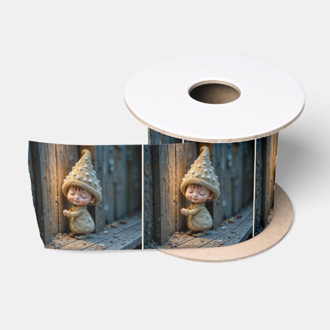 Bashful Munchkin Standing By a Door Satin Ribbon (Spool)