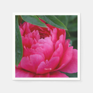 Bashful Pink Peony Napkin