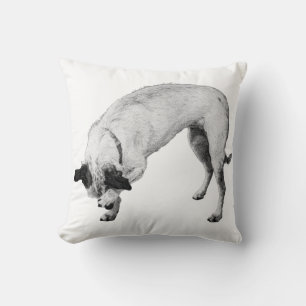 Bashful Pup, Cozy Corner Throw Pillow
