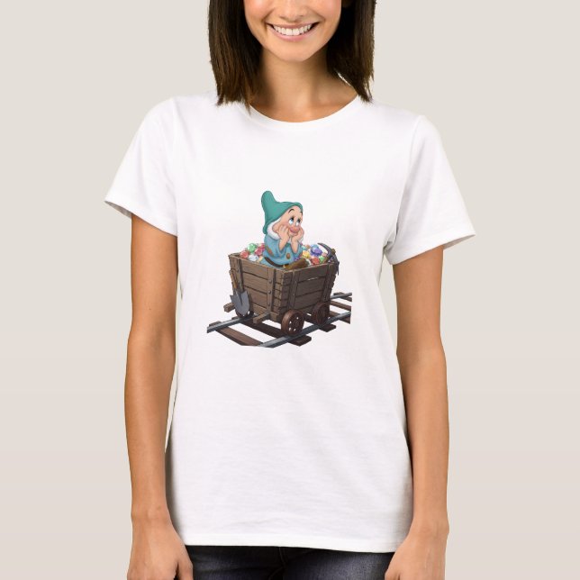 Bashful Snow White Mining Cart Diamond Art T-Shirt (Front)