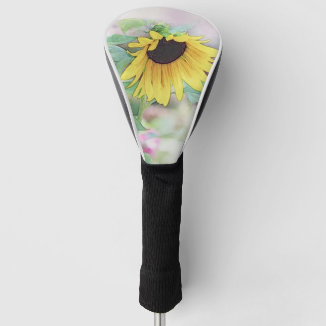 'Bashful Sunflower' Golf Head Cover (Front)