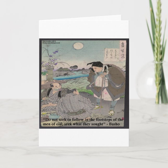 Basho & Famous Quote Card (Front)